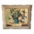 Mid Century Floral Still Life Oil Painting in Period Carved Frame For Sale