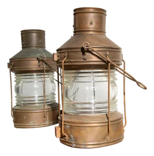Copper Naval Lanterns, 1900s, Set of 2