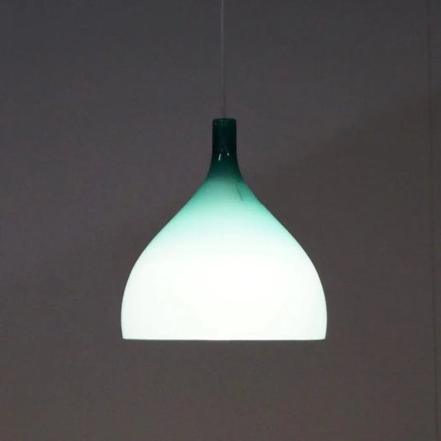 1960s Green Murano Pendant by Paolo Venini for Venini & Co., Italy, 1960s For Sale - Image 5 of 7