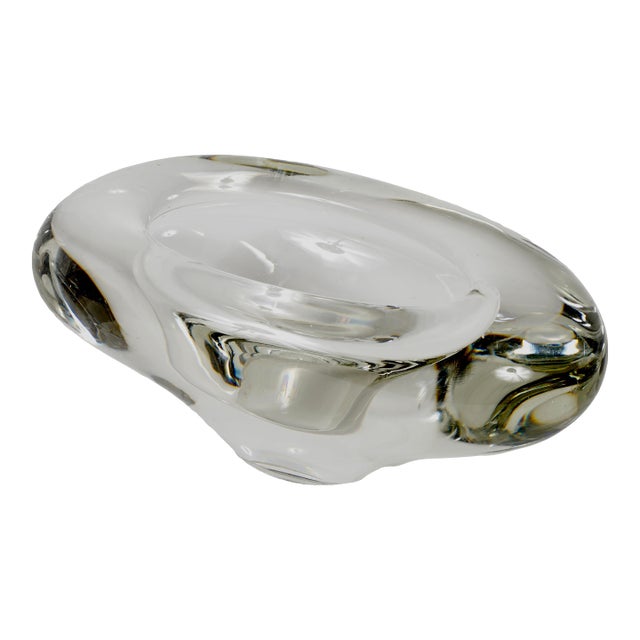 1960's Per Lutken for Holmegaard Asymmetrical Glass Bowl For Sale