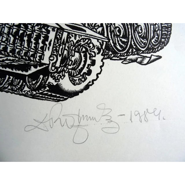 Modern Dainis Rozkalns, Fracture, 1984, Linocut For Sale - Image 3 of 7