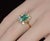 Late 20th Century Certified Natural 2.73cts Diamond Emerald 18k Gold Dinner Halo Ring For Sale - Image 5 of 14