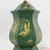 Late 20th Century Vintage Green and Gold Hand Painted Tole Scalloped Hexagon Table Lamp Chinoiserie Temple Shape Pagoda Scene For Sale - Image 5 of 15