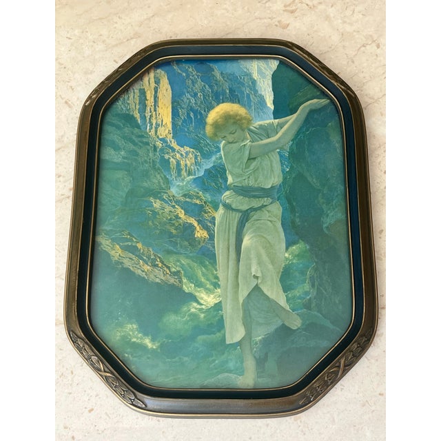 Art Deco Maxfield Parrish 1920's Original Lithograph 'Canyon' in Ornate Wood Frame For Sale - Image 3 of 7