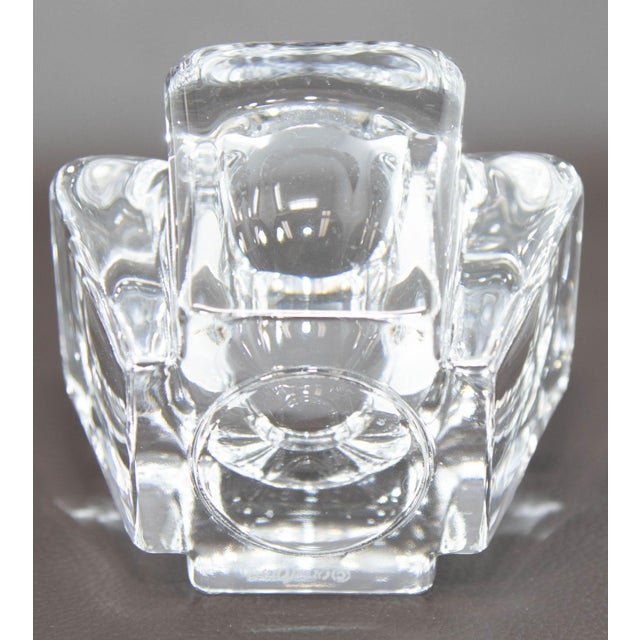 Transparent Orrefors Sweden Crystal Votive Candle Holder 1970 For Sale - Image 8 of 12