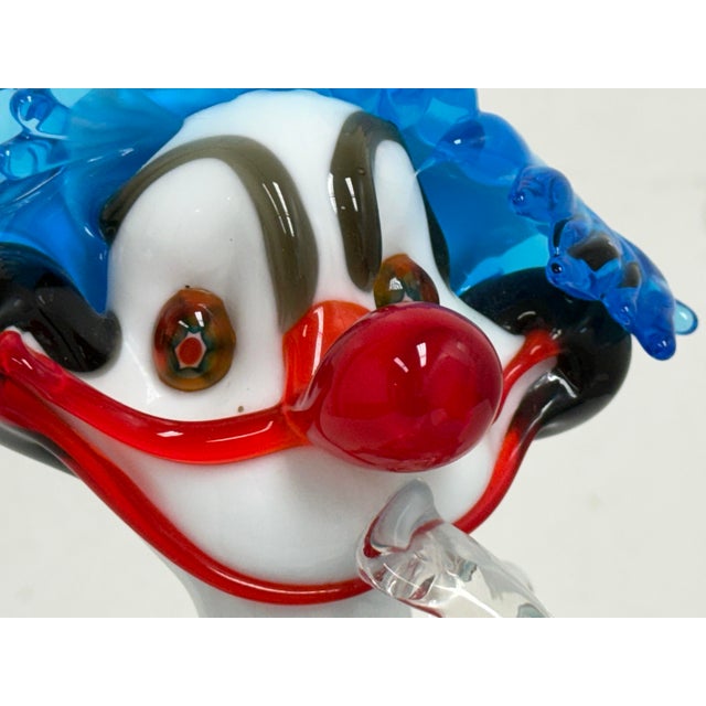 Late 20th Century Vintage Murano Glass Clown Playing Saxophone For Sale - Image 5 of 12