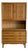 Vintage Danish Oak Hutch Cabinet in Style of Henning Mid Century Storage Display Cabinet For Sale