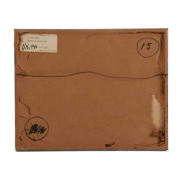 Framed Signed J. Akston "Wreckage on the High Sea, 1974" Acrylic & Oil on Paper For Sale In Greensboro - Image 6 of 12