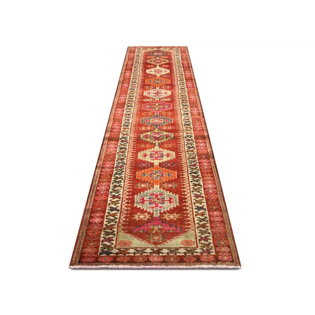 1960s Turkish Oushak Runner For Sale In Los Angeles - Image 6 of 7