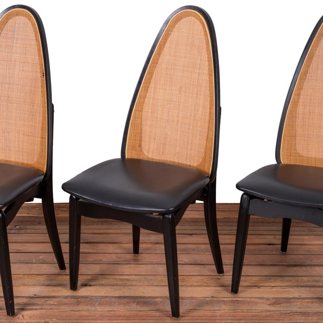 MidCentury Stakmore Cane Back Folding Chairs Set of 6 Chairish