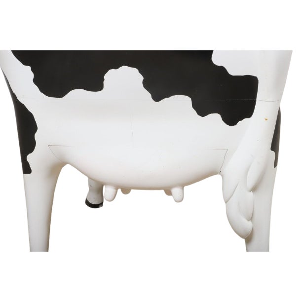 1990s Vermont Sled Co, "Heifer Chair", Painted and Wood Cow Chair For Sale - Image 4 of 7