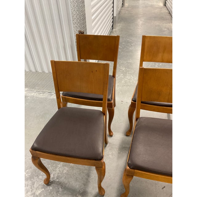 Set of 6 Danish Modern Beech Dining Chairs – 1960s – Cabriole Legs For Sale - Image 14 of 18