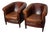 Vintage Dutch Cognac Colored Leather Club Chair, Set of 2 For Sale