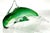 Beautiful bright green and clear glass Murano dolphin.