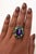 Purple Bochic “Capri” Vintage Amethyst, Sapphire & Green Onyx — 18K Gold & Silver For Sale - Image 8 of 12