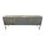 Modern Gray Murano Glass and Brass Sideboard For Sale