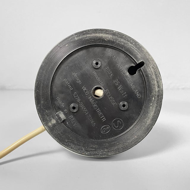 Italian Modern White Eclisse Table Lamps by Vico Magistretti for Artemide, 1970s, Set of 2 For Sale - Image 15 of 16