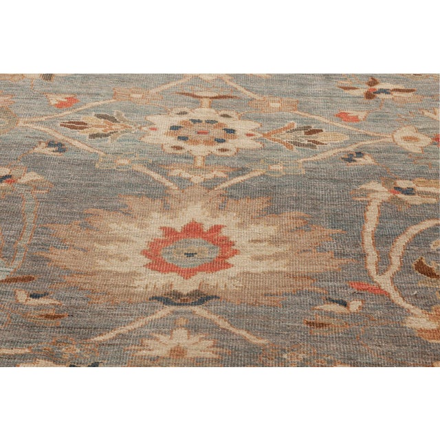 Early 21st Century Contemporary Sultanabad-Inspired Beige Carpet "Anthemion" by Doris Leslie Blau For Sale - Image 5 of 10