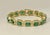 Gemstone 18 Carat Emerald Cut Emerald and Diamond Tennis Bracelet 14 Karat Yellow Gold For Sale - Image 7 of 18