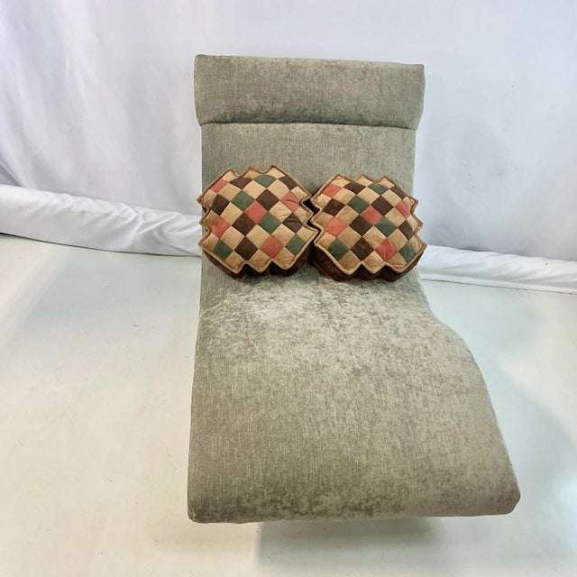 1960s Mid-Century Scalamandre Italian Boho Chic Wave Chaise Lounge, After Adrian Pearsall For Sale - Image 14 of 17