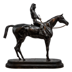 After Valton, Jockey on Horseback, Late 19th Century, Bronze