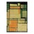 1920s Rare Green Ground Geometric Antique European Art Deco Mid Sized Wool Rug For Sale
