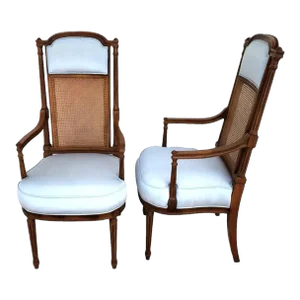 Vintage French Recency Armchairs Pair