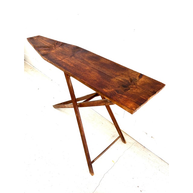 Early 20th Century Antique Primitive Wooden Folding Ironing Board