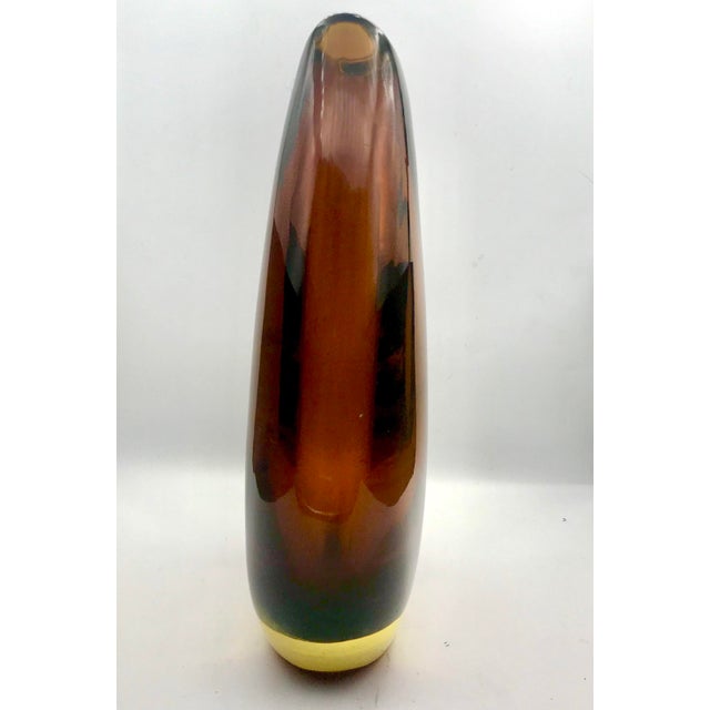 Flavio Poli for Seguso Vetri D’Arte Model 12431 Sommerso Teardrop Vase For Sale In New York - Image 6 of 11