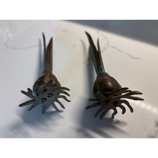 Metal 1980s Miniature Carnevale Metal Bulb Vases, Verdigris, a Rare Pair For Sale - Image 7 of 7