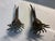 Metal 1980s Miniature Carnevale Metal Bulb Vases, Verdigris, a Rare Pair For Sale - Image 7 of 7