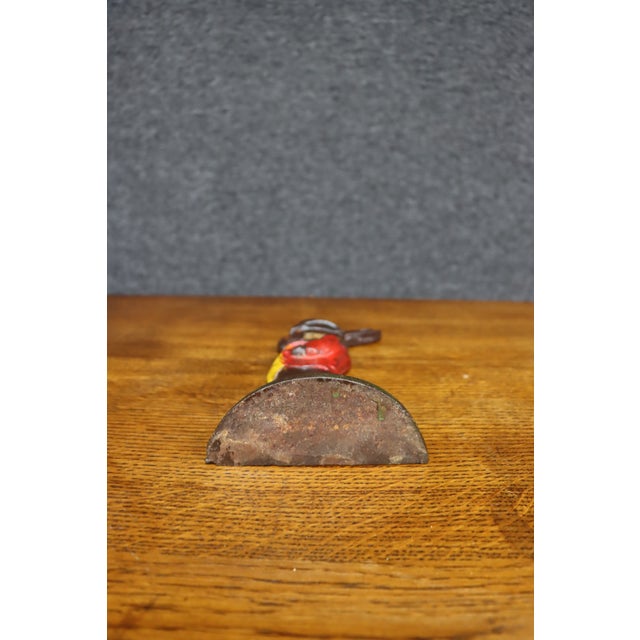 Metal Antique Albany Foundry #94 Rabbit With Top Hat Doorstop For Sale - Image 7 of 9
