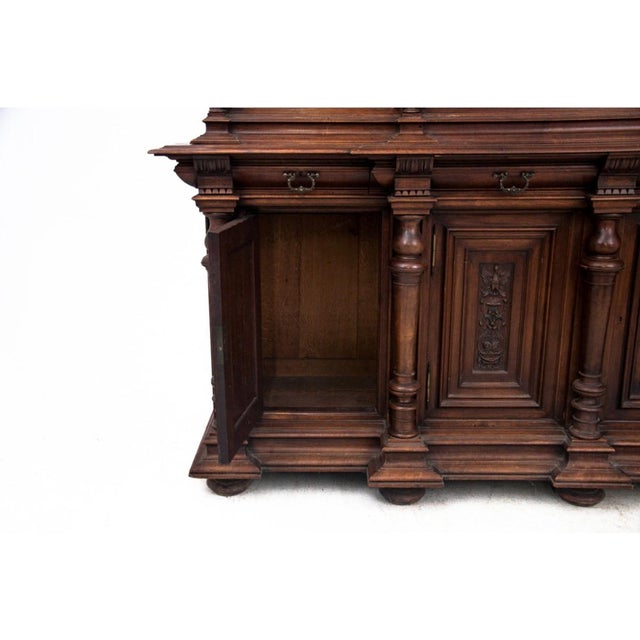 Antique Glass and Walnut Cupboard For Sale - Image 9 of 18