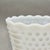 Mid 20th Century Vintage White Milk Glass “Dot and Dash” Hobnail Planter With Scalloped Rim For Sale - Image 5 of 9