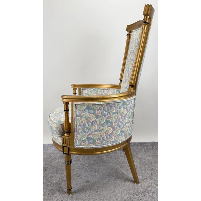 Wood 19th Century French Louis XVI Style Wingback Chair For Sale - Image 7 of 11