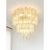 Scenographic italian hand-made flush mount with clear “tronchi”in old-crystal color , elements of murano glass. elegant...