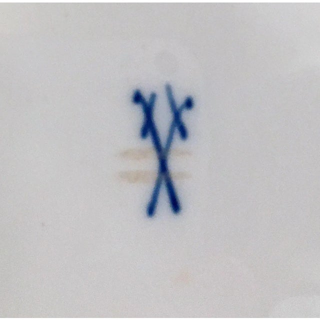 Antique Meissen Floral & Garden Scene Plate For Sale In Atlanta - Image 6 of 6