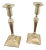 Vintage Brass Candles Holders- a Pair For Sale