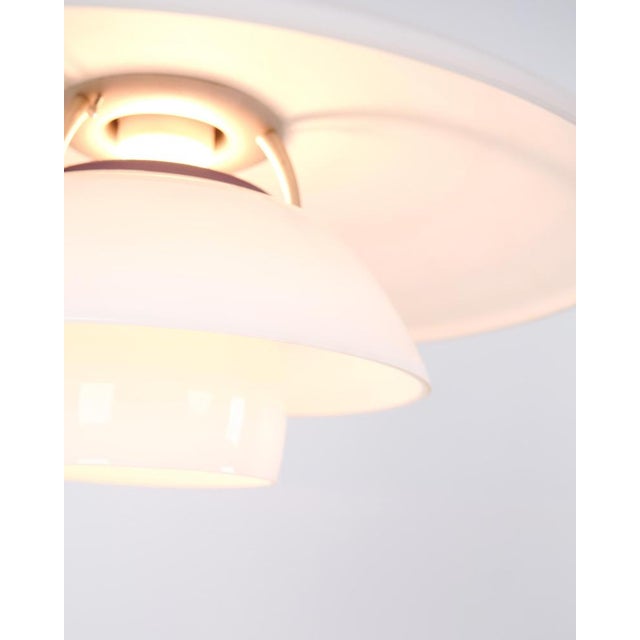 PH 4½-4 Pendant in White Opal Glass and Chrome by Poul Henningsen for Louis Poulsen, 1980 For Sale - Image 10 of 12