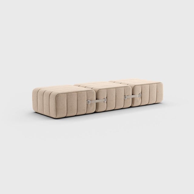 Not Yet Made - Made To Order Curt Modular Set - Flexible Bench - Dama - 0029 (Beige / Grey) by Ambivalenz, Set of 3 For Sale - Image 5 of 5