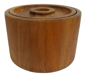 Vintage Mid-Century Modern Jens Quistgaard(Designer) Danish Teak Ice Bucket, for Dansk International(Mfr.)