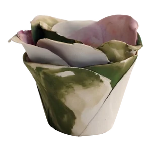 Contemporary Flower Porcelain Vase by Montana Artist Haxton