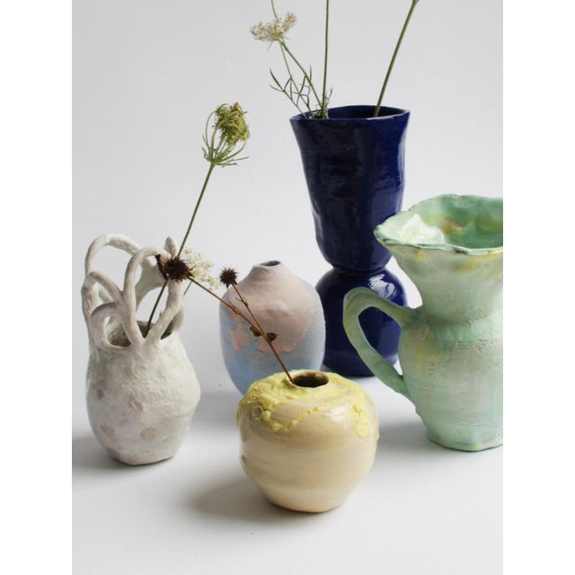 Blue Mini Menthe Vase by Anja Marschal For Sale - Image 8 of 12