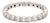 0.35ctw Bezel Milgrain Diamond Eternity Band Ring, 18k WhiteGold, Ring Size 5.25 For Sale