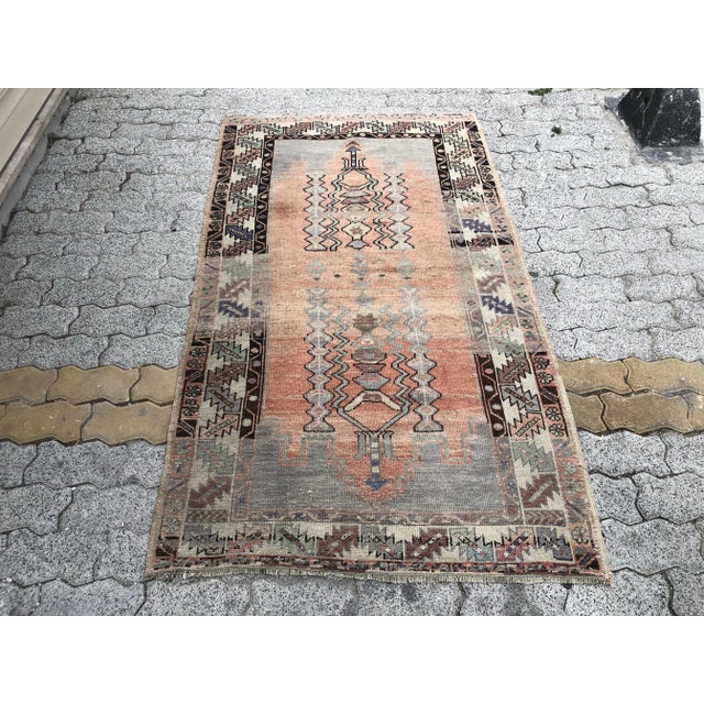 1960s Orange Decorative Handmade Rug For Sale - Image 11 of 11
