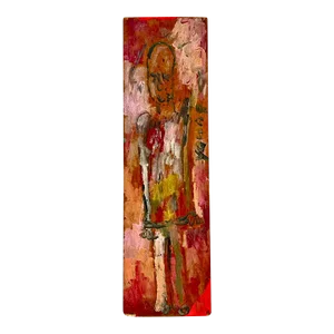 Vintage Boho Purvis Young Abstract Figural Painting on Board
