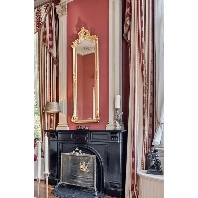 Rococo High Gilded Crested Mirror For Sale - Image 3 of 8