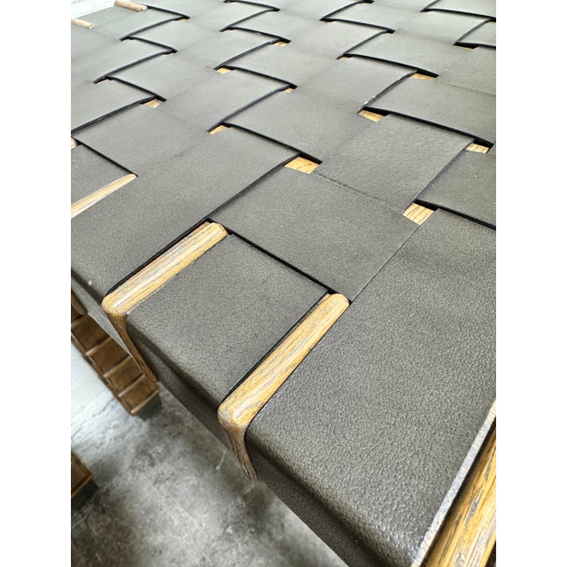 Theodore Alexander Leather Strap Wood End Tables - A Pair For Sale - Image 11 of 12