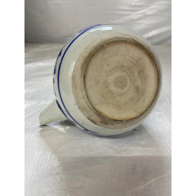 Late 19th Century Blue and White Chinese Porcelain Tea Pot For Sale - Image 6 of 8