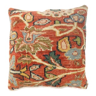 Early 20th Century Sultanabad Persian Rug Pillow For Sale